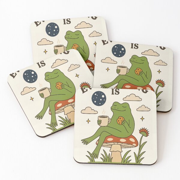 Item preview, Everything Is Figureoutable Frog – Cozy Motivational Illustration designed and sold by SuccessHunters.