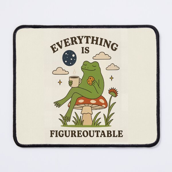 Item preview, Everything Is Figureoutable Frog – Cozy Motivational Illustration designed and sold by SuccessHunters.