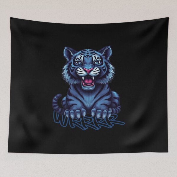 Item preview, Blue  Angry Tiger Growl WRRRR designed and sold by Rusifero.