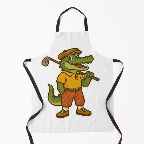 Item preview, Alligator golfer in vintage golf clothes designed and sold by BrinaandPops.