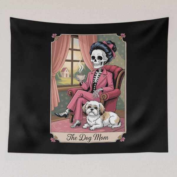 Item preview, The Dog Mom Skeleton Tarot Card Pet Lover designed and sold by brynatshop.