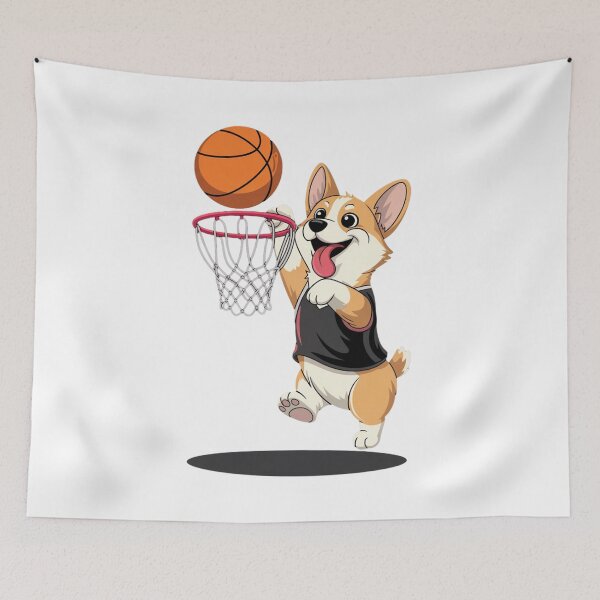 Item preview, Corgi puppy Corgi Basketball for Pet Lovers  designed and sold by Ikwalima.