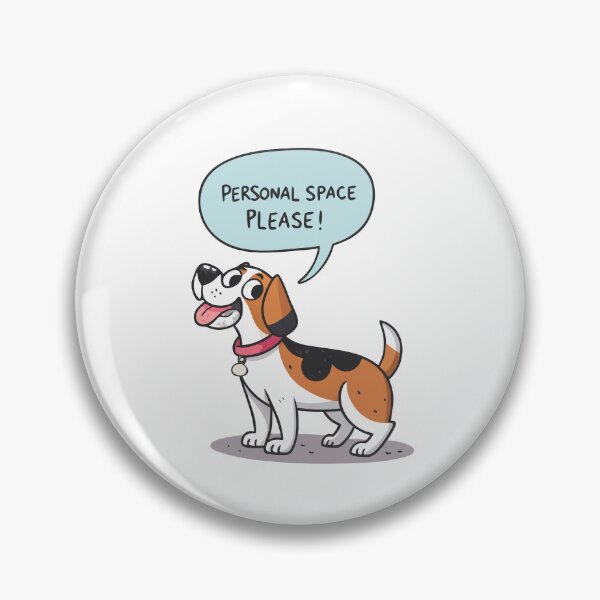 Item preview, Personal Space Please – Funny Cartoon Reactive Dog Design designed and sold by VividOrganica.