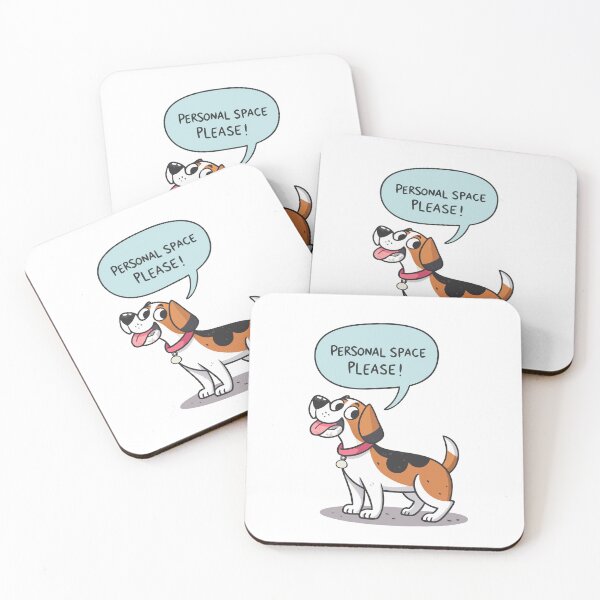 Item preview, Personal Space Please – Funny Cartoon Reactive Dog Design designed and sold by VividOrganica.