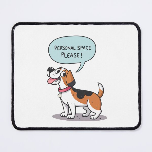 Item preview, Personal Space Please – Funny Cartoon Reactive Dog Design designed and sold by VividOrganica.