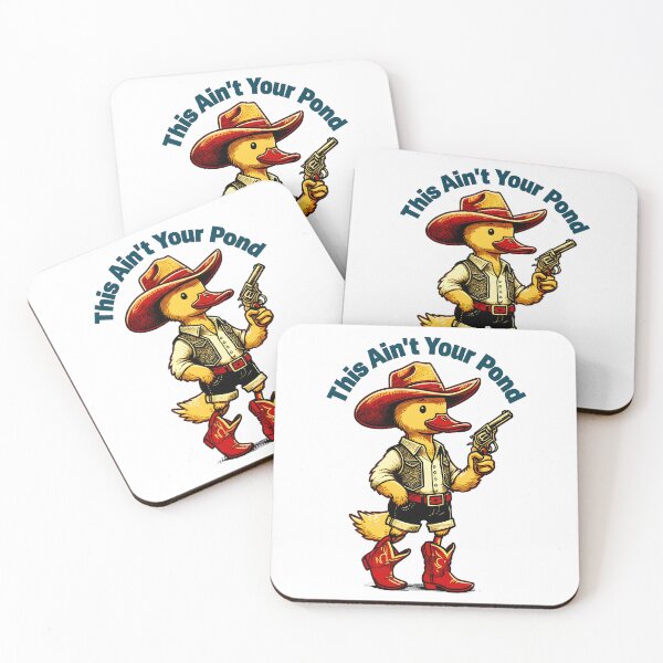 Item preview, Funny Cowboy Duck “This Ain’t Your Pond” Western Design designed and sold by TeeTimeTreasure.