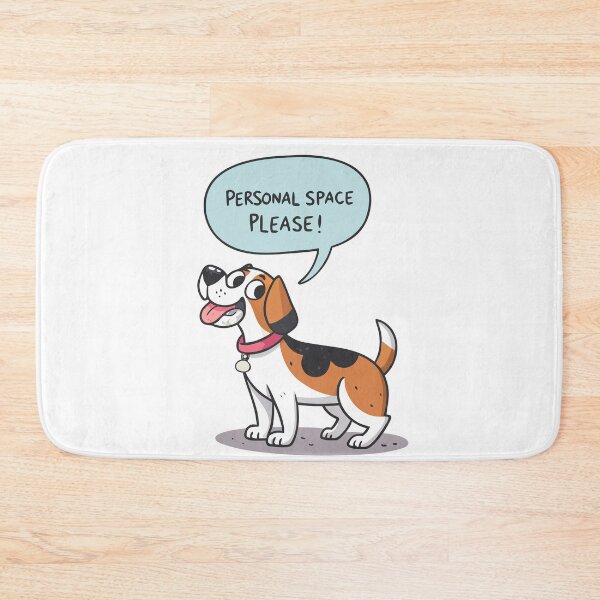 Item preview, Personal Space Please – Funny Cartoon Reactive Dog Design designed and sold by VividOrganica.