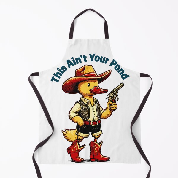 Item preview, Funny Cowboy Duck “This Ain’t Your Pond” Western Design designed and sold by TeeTimeTreasure.