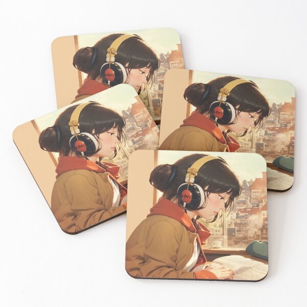 Item preview, Lo-Fi Study Girl – Relaxed Urban Vibes with Headphones designed and sold by Dragonfly-10.