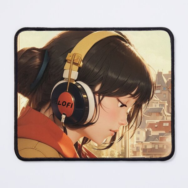 Item preview, Lo-Fi Study Girl – Relaxed Urban Vibes with Headphones designed and sold by Dragonfly-10.