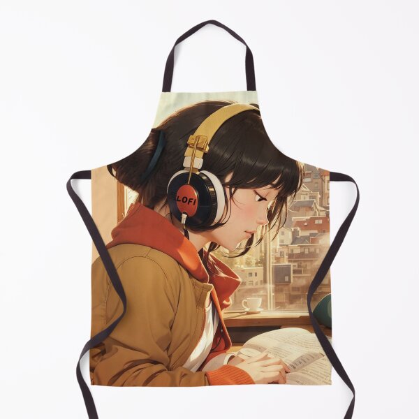 Item preview, Lo-Fi Study Girl – Relaxed Urban Vibes with Headphones designed and sold by Dragonfly-10.