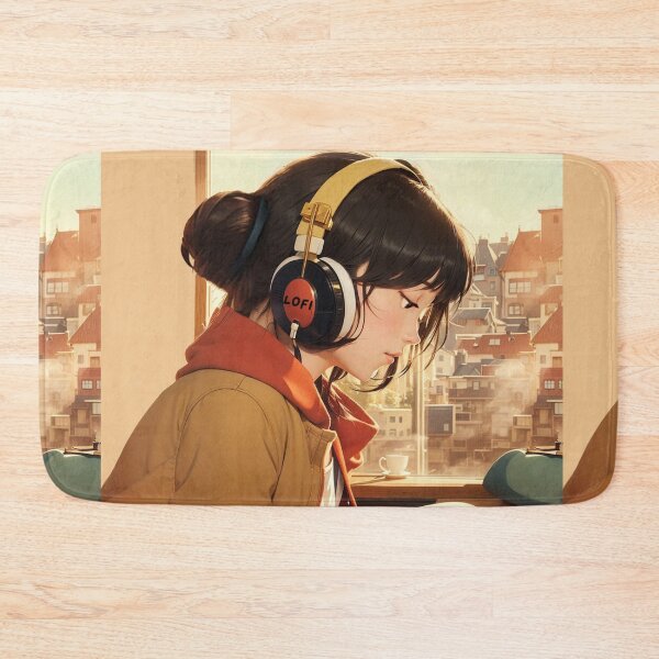 Item preview, Lo-Fi Study Girl – Relaxed Urban Vibes with Headphones designed and sold by Dragonfly-10.
