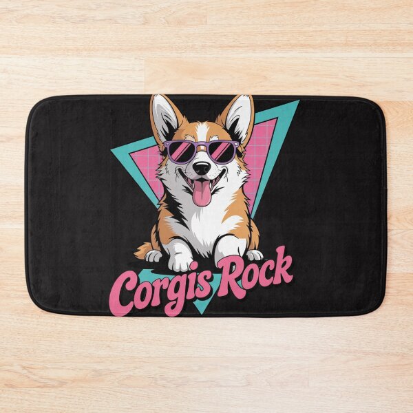 Item preview, Corgis Rock - 80s corgi dog in sunglasses  designed and sold by Ikwalima.