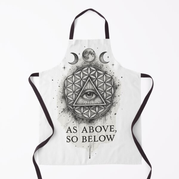 Item preview, As Above So Below Sacred Geometry Tattoo Design – Flower of Life, All Seeing Eye, Occult Esoteric Mystical Spiritual Art for T-Shirts, Stickers and Posters designed and sold by magicstudiooo.