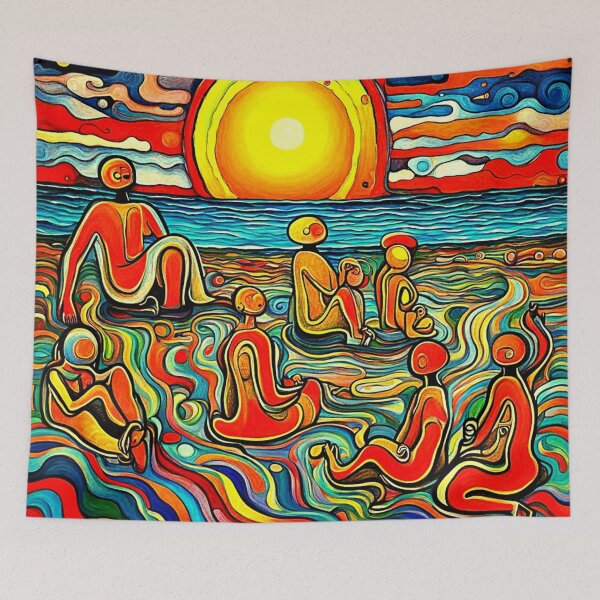 Item preview, Family on the shore designed and sold by George Hutton Hunter.