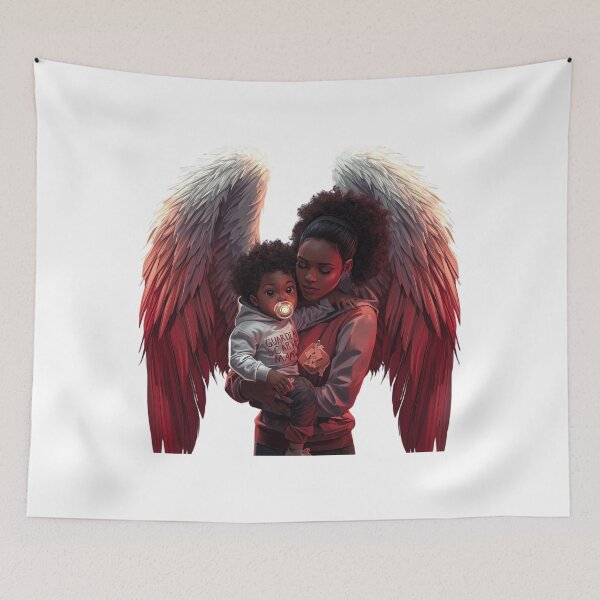 Item preview, Guardian Scary Mama & Baby – Guardian Angel Illustration | Guardian Angel Collection designed and sold by Scaryangelfx.