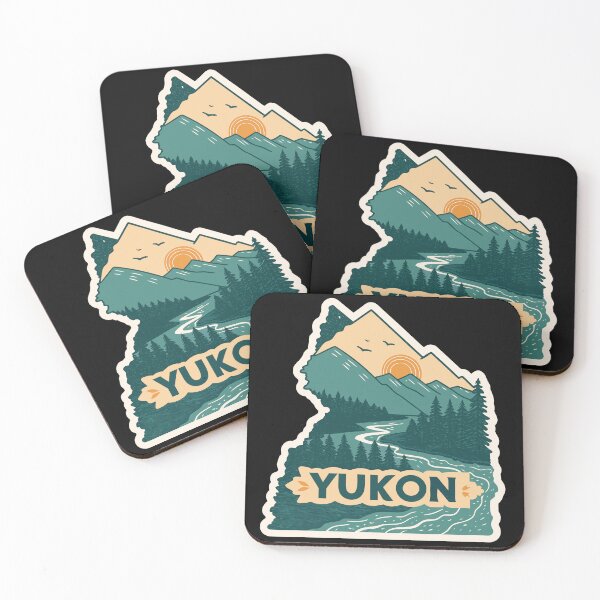 Item preview, Yukon Territory Sticker – Vintage Canada Wilderness Landscape Design designed and sold by VividOrganica.
