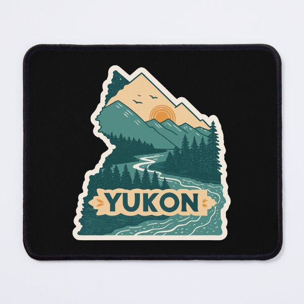 Item preview, Yukon Territory Sticker – Vintage Canada Wilderness Landscape Design designed and sold by VividOrganica.