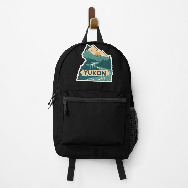 Item preview, Yukon Territory Sticker – Vintage Canada Wilderness Landscape Design designed and sold by VividOrganica.