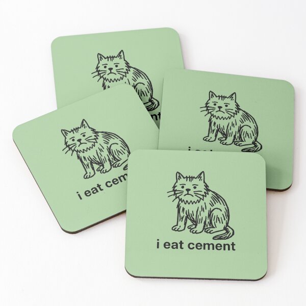 Item preview, Sad Cement Cat designed and sold by Zoologybestiary.