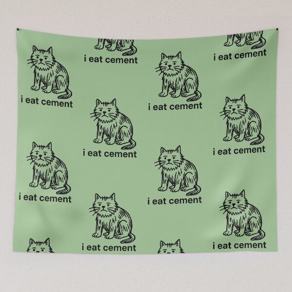 Item preview, Sad Cement Cat designed and sold by Zoologybestiary.