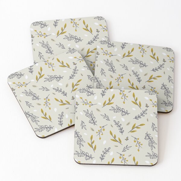 Item preview, Neutral Hand Drawn Botanicals Pattern designed and sold by Farissa Designs.