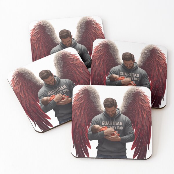 Item preview, Guardian Scary Dad & Baby – Guardian Angel Father Illustration | Guardian Angel Collection designed and sold by Scaryangelfx.