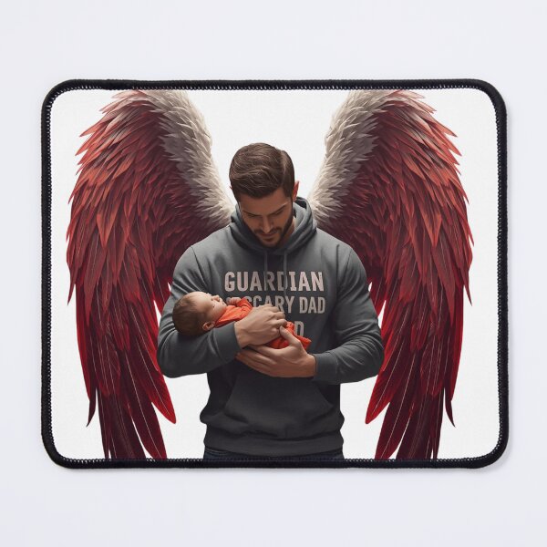 Item preview, Guardian Scary Dad & Baby – Guardian Angel Father Illustration | Guardian Angel Collection designed and sold by Scaryangelfx.