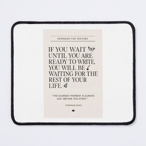Item preview, If You Wait to Write Quote – Motivational Stephen King Inspiration designed and sold by SuccessHunters.