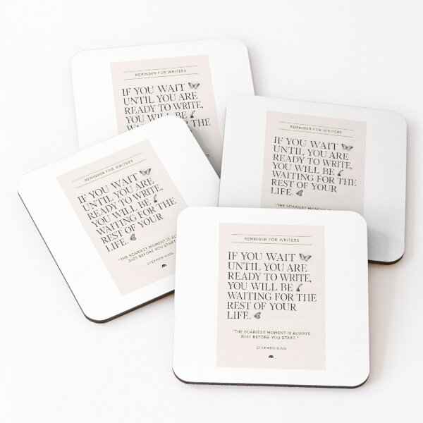 Item preview, If You Wait to Write Quote – Motivational Stephen King Inspiration designed and sold by SuccessHunters.