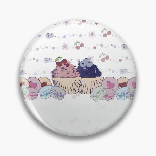 Item preview, Cupcakes and macarons decorated with fruit designed and sold by AdelineBoutique.