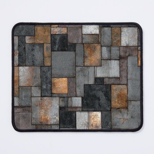 Item preview, Industrial Mosaic Pattern - Geometric Gray and Bronze designed and sold by HausKatz.