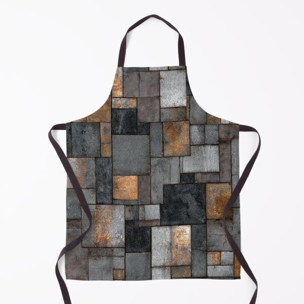 Item preview, Industrial Mosaic Pattern - Geometric Gray and Bronze designed and sold by HausKatz.