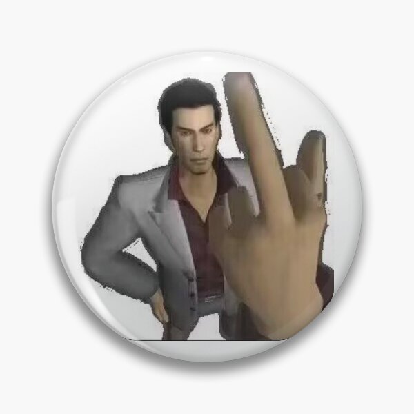 Item preview, Kiryu Kazuma Flipping You Off  designed and sold by MerikuroCreates.