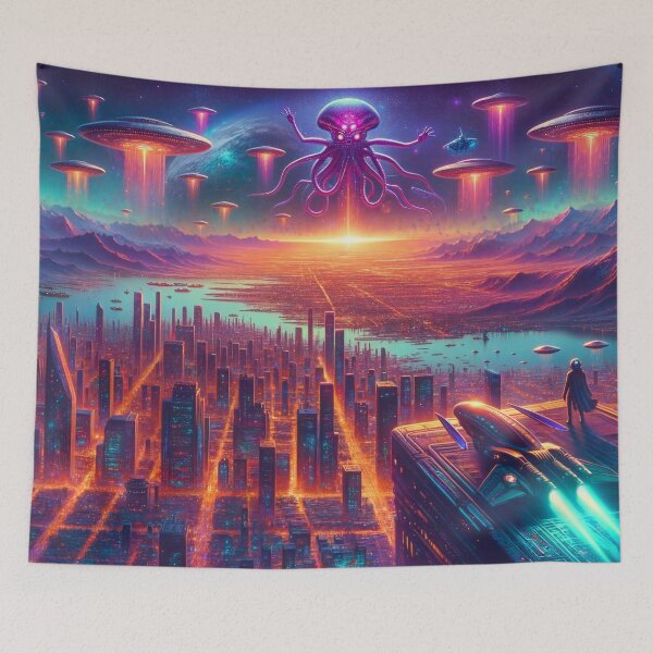 Item preview, Alien landing on Earth designed and sold by M-Y-A-R-T-.