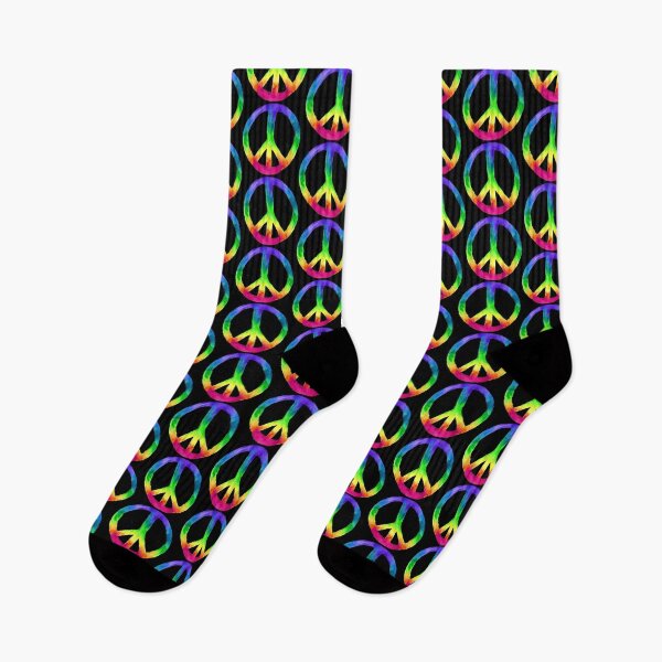 Item preview, Rainbow Peace Sign – Colorful Watercolor Hippie Symbol Art designed and sold by Dragonfly-10.
