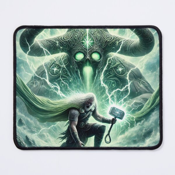 Item preview, "Thor vs. Elli – The Trial of Old Age | Norse Mythology Art" designed and sold by Umbra666.