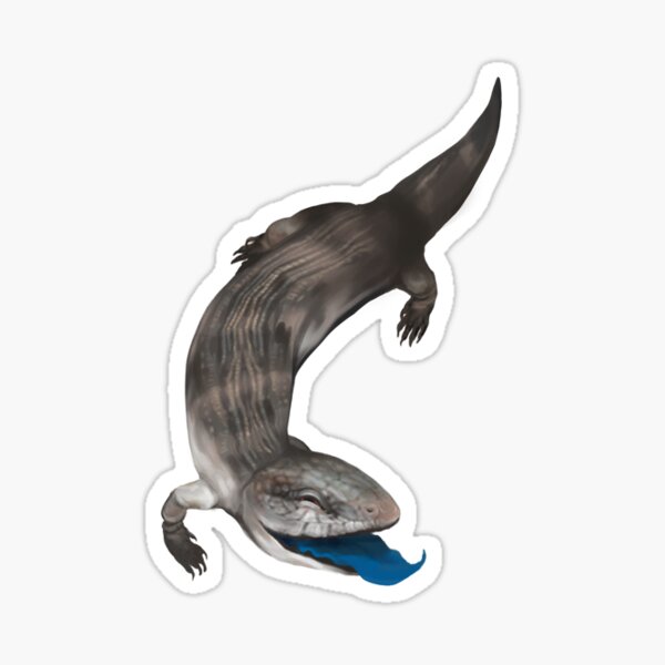 Item preview, Sticker - Blue Tongue Lizard designed and sold by PaperbarkMarket.