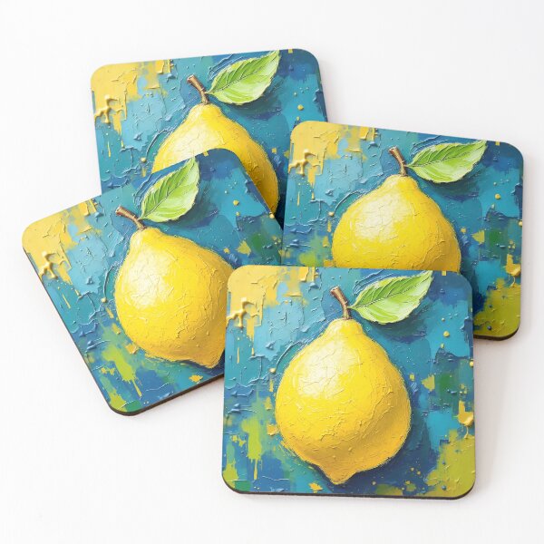 Item preview, Textured Lemon Abstract Art designed and sold by roxysnextgenart.
