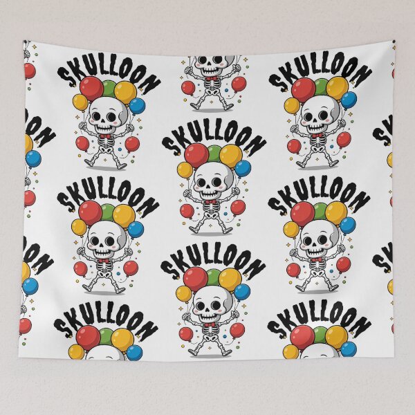 Item preview, Skeleton Balloon Party – Cute Playful Halloween Celebration Design designed and sold by Taans-Creation.
