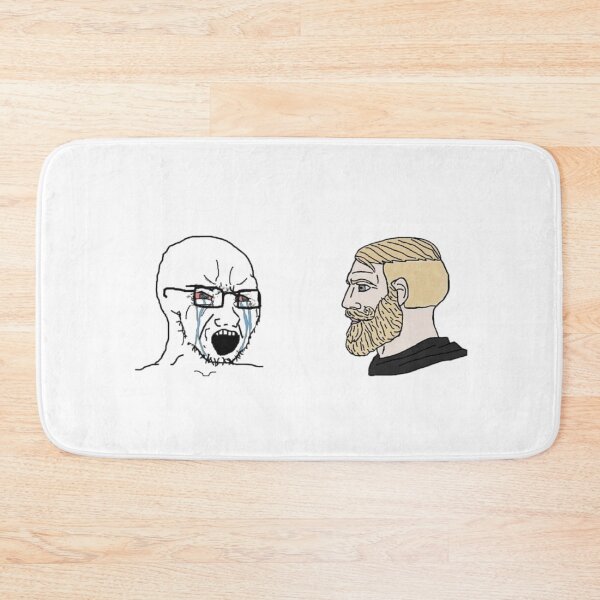 Item preview, Crying Wojak vs Chad Meme designed and sold by CyberRex.