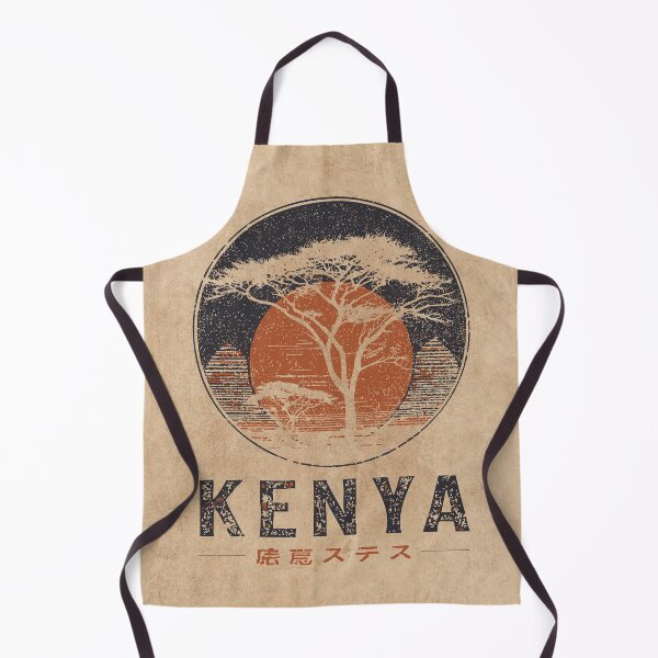 Item preview, Kenya Vintage Japanese Style Travel Poster | Acacia Tree Safari Ukiyo-e Wall Art designed and sold by TuncGK.