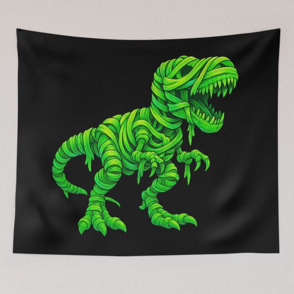 Item preview, Neon Green Mummy Dinosaur Creature designed and sold by Daagath.