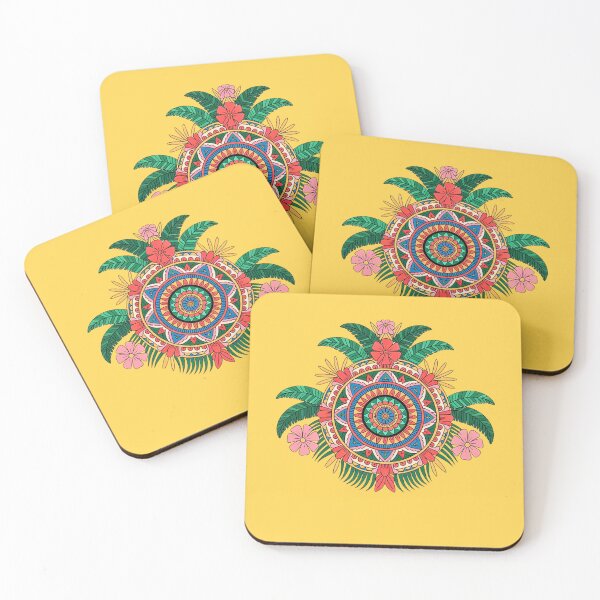 Item preview,  Detailed Tropical Floral Mandala designed and sold by VibrArtco.