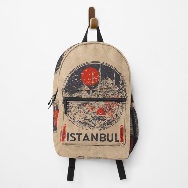 Item preview, Istanbul Vintage Japanese Style Travel Poster | Blue Mosque & Koi Fish Ukiyo-e Art designed and sold by TuncGK.