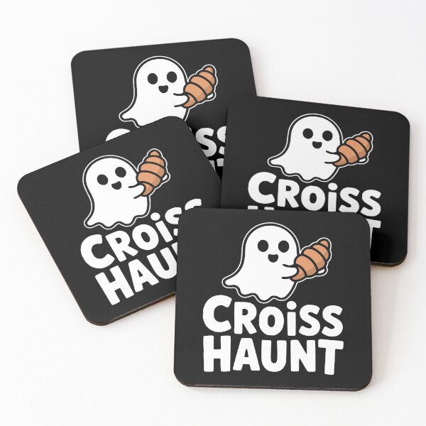 Item preview, Croisshaunt! Kawaii Croissant Ghost Pun designed and sold by PMCreative.