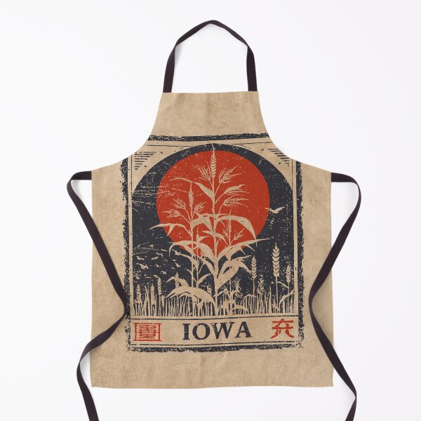 Item preview, Iowa Vintage Japanese Style Travel Poster | Cornfield Farm Ukiyo-e Wall Art designed and sold by TuncGK.