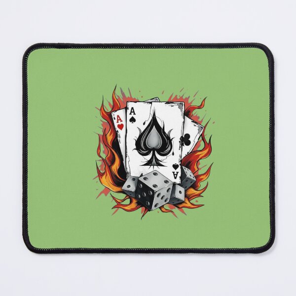 Item preview, Abstract Expressionism Biker Ace Tattoo Style T-Shirt - Vintage Deconstructed Cards & Dice Flames Design designed and sold by karim38.