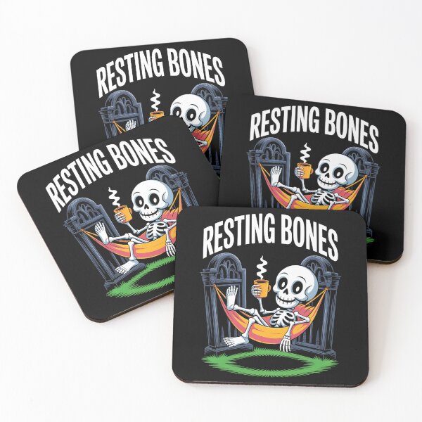Item preview, Resting Bones Skeleton – Relaxed Funny Halloween Cemetery Design designed and sold by Taans-Creation.