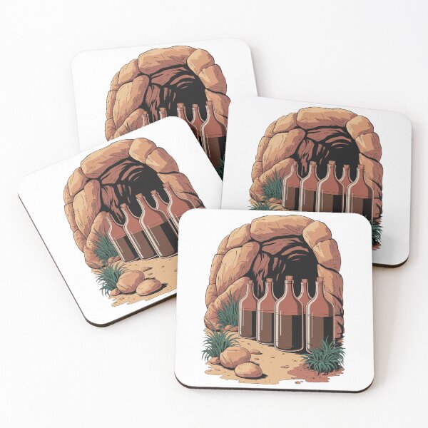Item preview, Bottles At A Cave designed and sold by Diesel Drinking Dinosaurs.